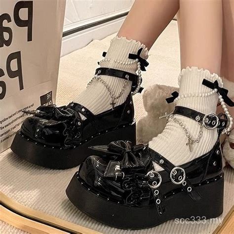 Dark Style Asian Culture Original Lolita Sweet Cool Hot Girl Thick Soled Small Leather Shoes