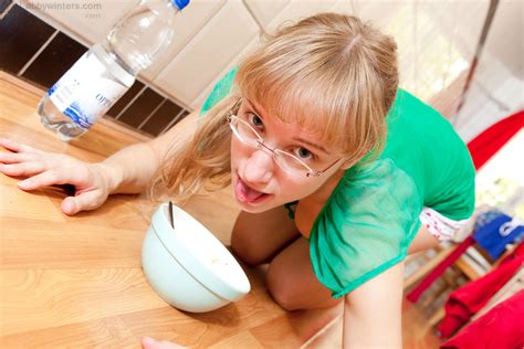 Gretchen Naked In Drinking From The Bowl Abby Winters Models