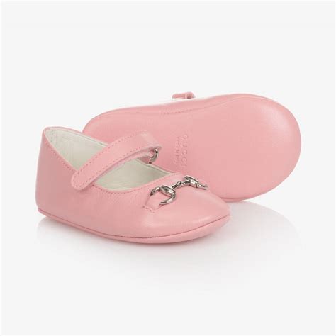 Gucci Baby Girls Pink Leather Shoes Childrensalon
