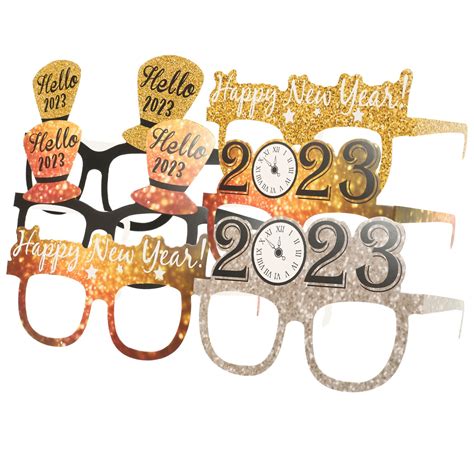 Buy Inoomp Pcs Happy New Year Eyeglasses New Years Glasses Photo