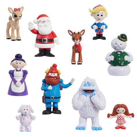 Amazon.com: Rudolph the Red-Nosed Reindeer® - Juego de figuras de 10