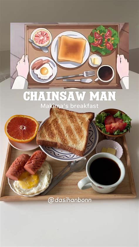 enjoying makimas breakfast inspired  chainsaw man tiktok