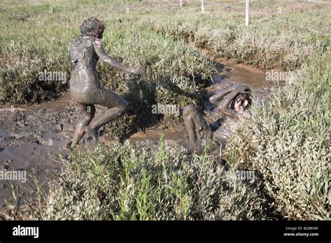 Children Playing In Mud Pool Stock Photo Royalty Free Image 18699903