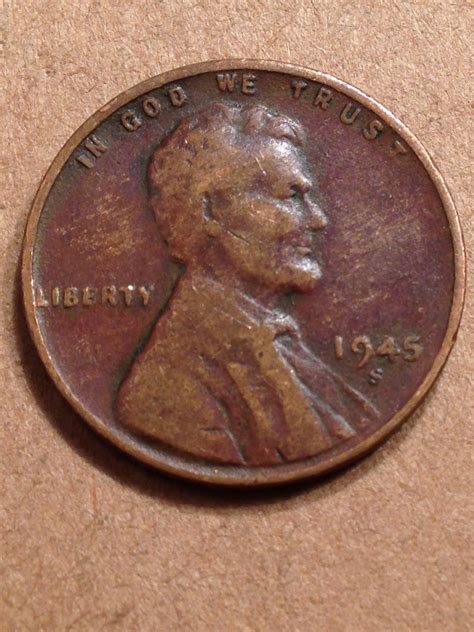 1945 Wheat Penny Error