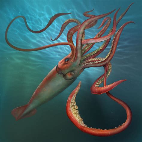 ArtStation - Giant Squid, Eldar Zakirov | Giant squid, Deep sea ...