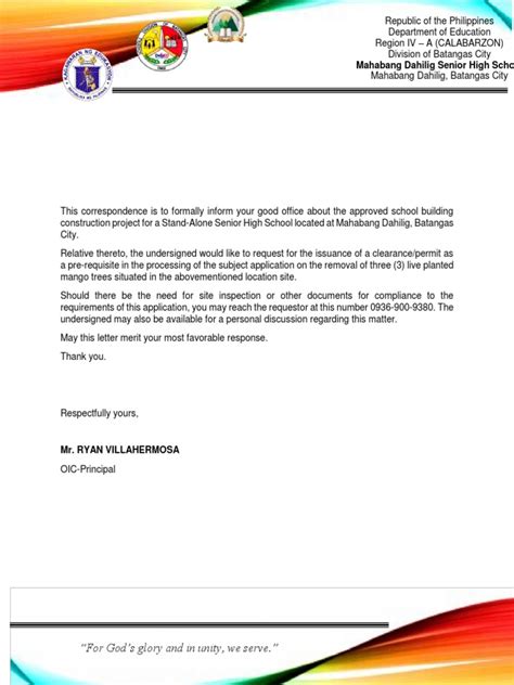 Request Letter For Tree Removal Pdf