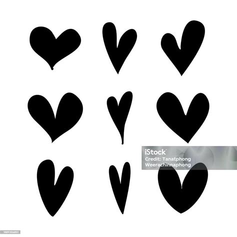 Heart Vector Set Heart Shape Vector Set Stock Illustration Download