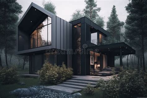 Beautiful Big Modern House Stock Illustration Illustration Of Building