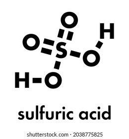 Sulfuric Acid H So Strong Mineral Acid Stock Vector Royalty Free