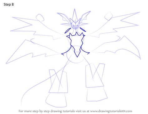 How To Draw Ultra Necrozma From Pokemon Pokemon Step By Step