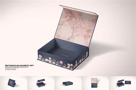 Rectangular Magnetic Gift Box Mockup Graphic By Sheikhadesign