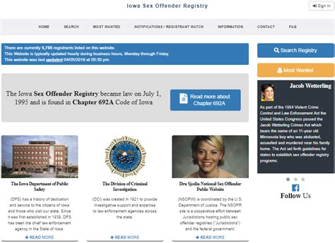 Sex Offenders Dickinson County Sheriff S Office Spirit Lake Iowa