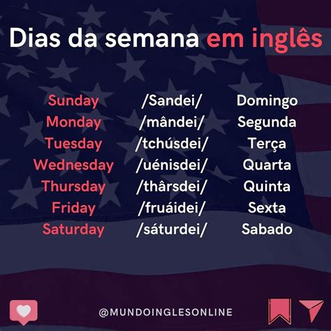 Tradução Dias Da Semana Em Ingles - 8
