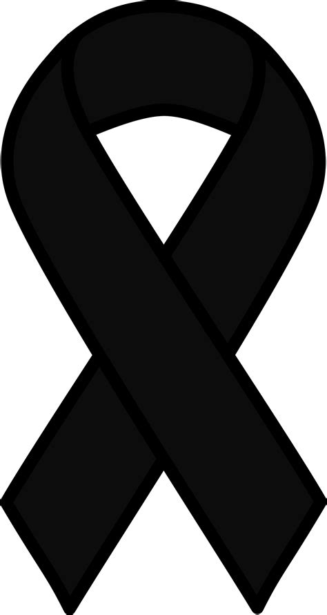 Clipart Black Melanoma Ribbon