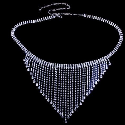 Neu Quaste Strass K Rper Kette Bh String Frauen Sexy Bikini Set