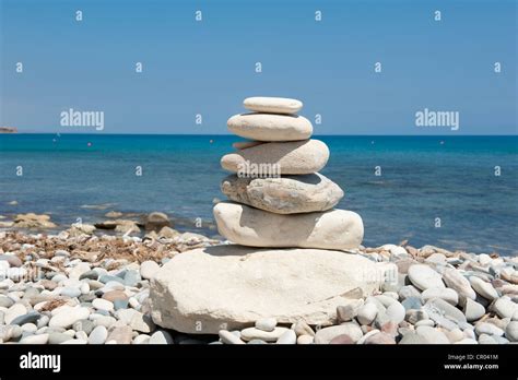 Stone Cairn At Beach High Resolution Stock Photography And Images Alamy