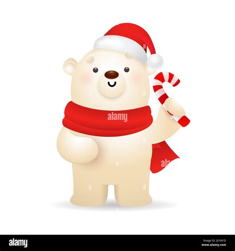 Cartoon Polar Bear In Winter Stock Vector Images Alamy