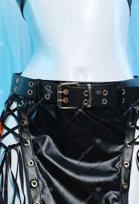 Halloween Gothic Pumpkin Witch Sexy Lingerie Set Halter Bat Wings Top And High Slit Skirt Set