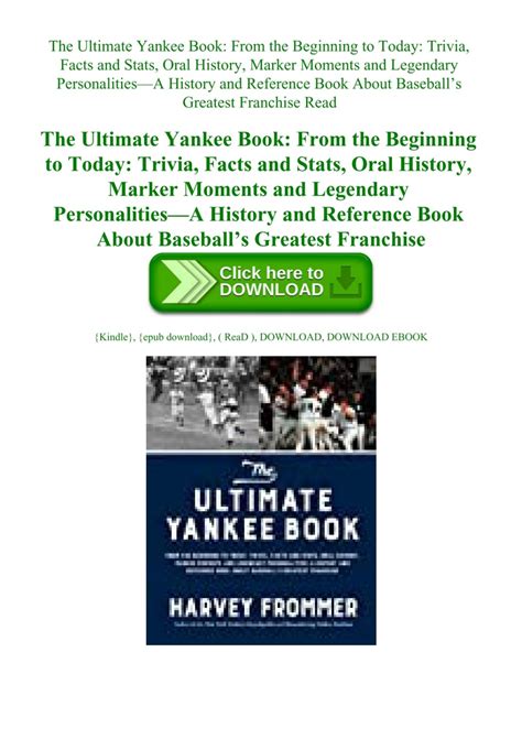 (READ PDF EBOOK) The Ultimate Yankee Book From the Beginning to Today
