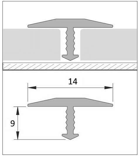 Profil Fugowy Listwa Aluminiowa T Mm Mb Szampan Cezar Metal Tech