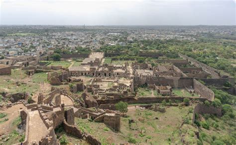 Ruins Of Golconda Fort In Hyderabad Telangana India Stock Photo