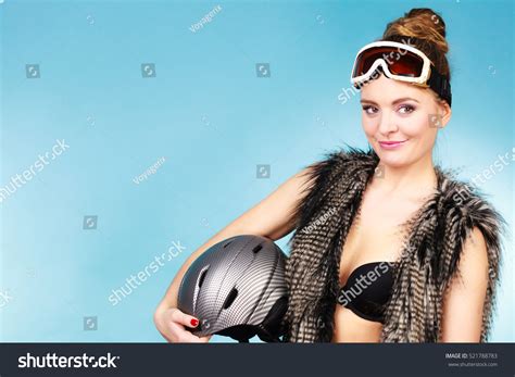 Woman Sexy Hot Skier Girl Wearing Stock Photo Shutterstock