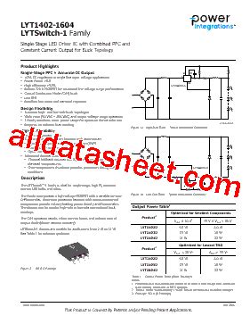 Lyt D Datasheet Pdf Power Integrations Inc