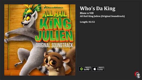 All Hail King Julien Ost Whos Da King Youtube