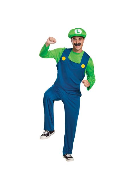 Mens Luigi Costume - Video Game Costumes