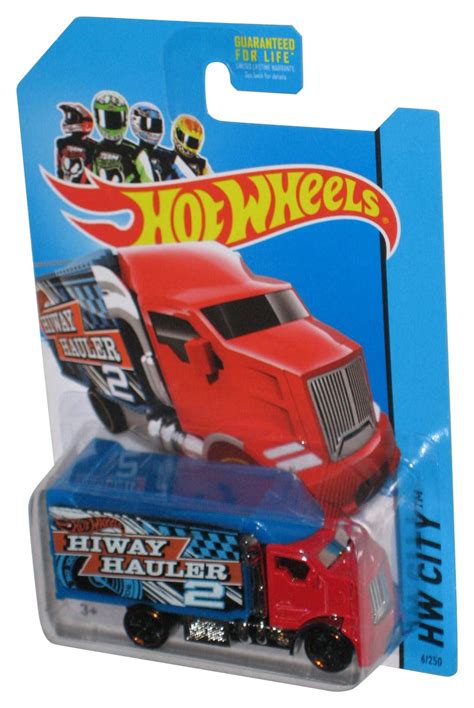 Hot Wheels Hw City Blue Red Hiway Hauler Toy Truck Walmart