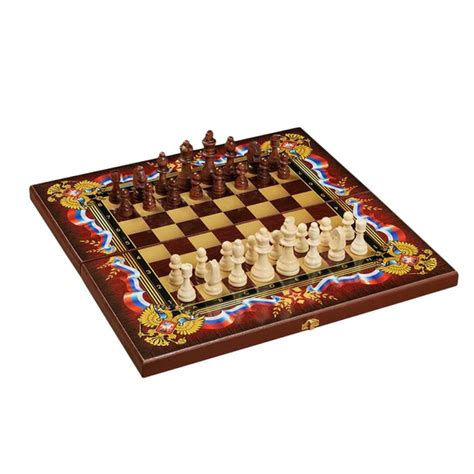 Подарочный набор игр шахматы, нарды, шашки с доской Патриот 5х50х50см ...