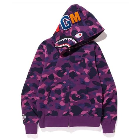 Purple Bape Hoodie Jackets Mob