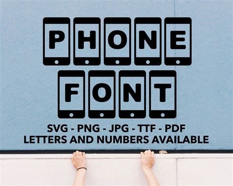 Phone Font Svg Cell Phone Font For Cricut Phone Font Svg Png 