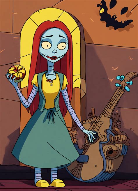 Lexica - Sally from the Nightmare Before Christmas in the simpsons style