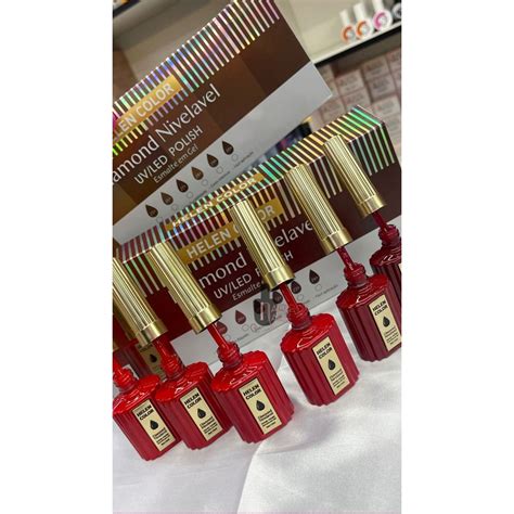 Kit C Esmaltes Em Gel Hellen Color Ml Vermelho Nude Preto Uv Led Polish Shopee Brasil