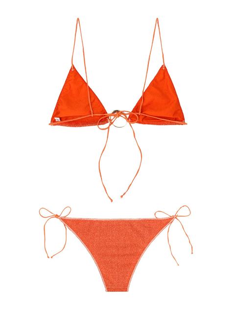 Oséree Lumiere O Kini glittered bikini Orange LTF224ORANGE