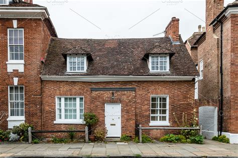 Typical English Brick House High Quality Architecture Stock Photos