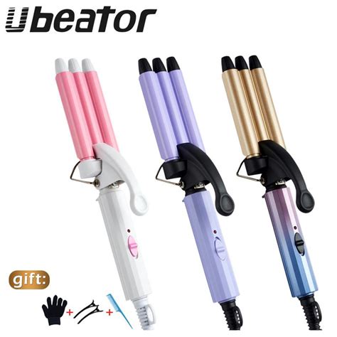 Ubeator Щипцы для завивки керамических тройных бочонков, стайлер для ...