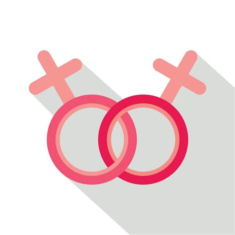 Lesbian Love Sign Icon Flat Style Vector Art At Vecteezy