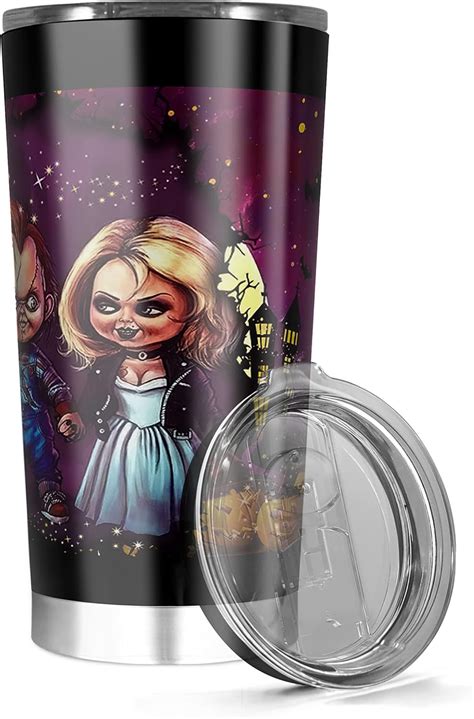 Amazon Insulated Tumbler Stainless Steel 20oz 30 Oz Chucky Hot Funny Travel Cups Bride