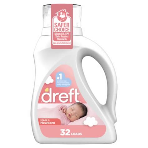 Dreft Newborn Baby Lightly Scented Liquid Laundry Detergent, 46 fl oz ...