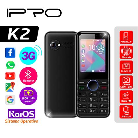 Celular Ipro K2 3g Kaios Black Ds