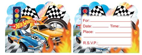 Invitaciones De Hot Wheels Personalizadas