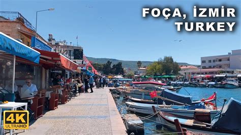 Foça İzmir Turkey Walking Tour 2023 4k Youtube