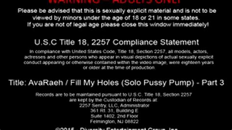 Fill My Holes Solo Pussy Pump Part Of Full Video Avaraeh Recession Girlz Avaraeh