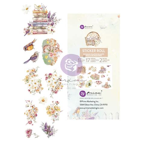 Prima In Full Bloom Collection Sticker Roll