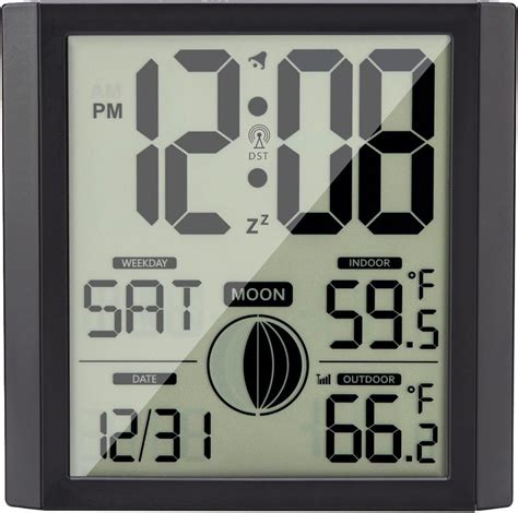 Warminn Atomic Wall Clock With Indoor Outdoor Temp Philippines Ubuy