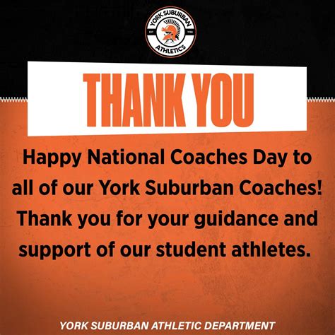 Happy National Coaches Day! – York Suburban School District