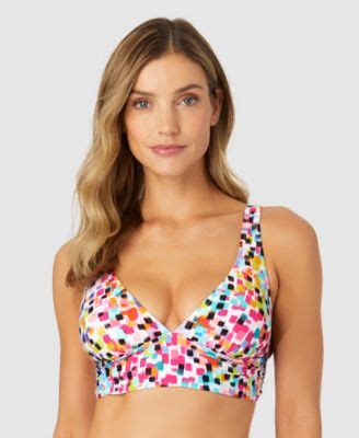 Anne Cole Women S Abstract Dot Soft Shirred Bikini Top Macy S