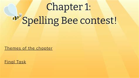 6 Chapitre 1 Spelling Bee Contest